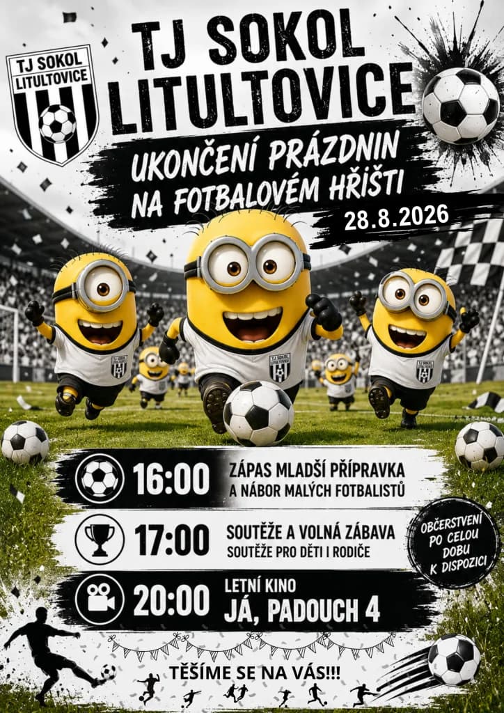 Ukončení prázdnin na fotbalovém hřišti