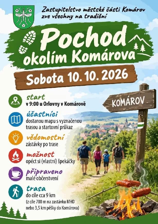 Pochod okolím Komárova